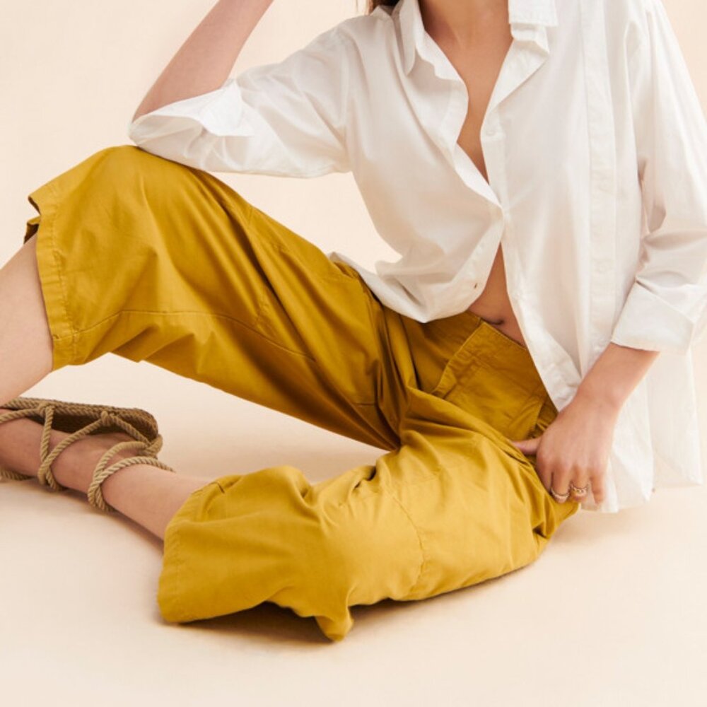 Anthropologie Pilcro Porto Wide-Leg Crop Pants